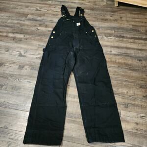 Carhartt Black Overalls RO1-M Size 34x32 Relaxed fit 2482